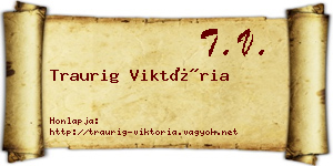 Traurig Viktória névjegykártya